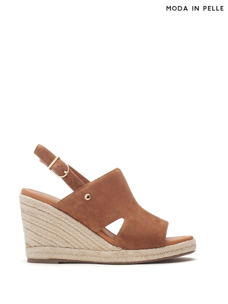 Moda in Pelle Kanji Sling Back Wedges Suede Sandals (H12953) | €113