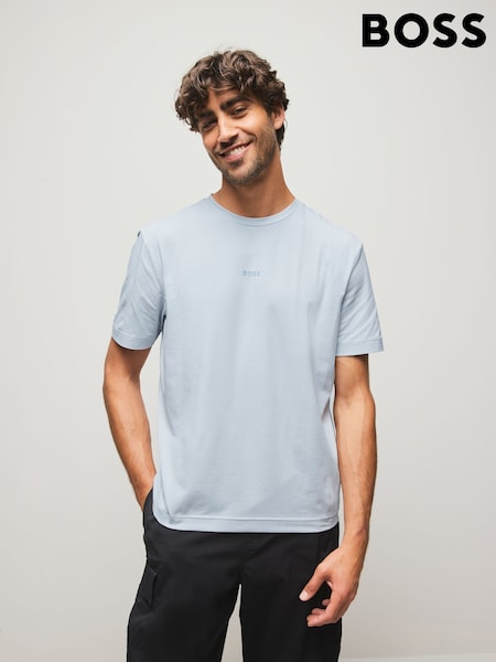 BOSS Blue Chrome Relaxed Fit TChup Logo T-Shirt (H12990) | AED262