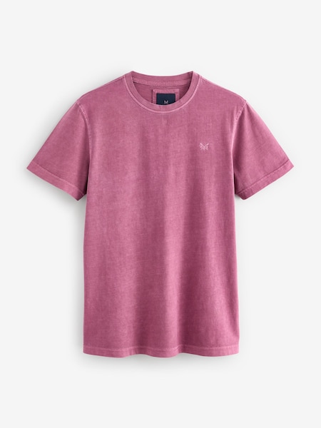 Crew Clothing Purple Garment Dye 100% Cotton T-Shirt (H13025) | R$ 35