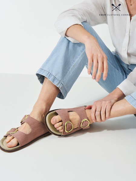 Crew Clothing Leather Buckle Sandals (H13057) | 484 LEI