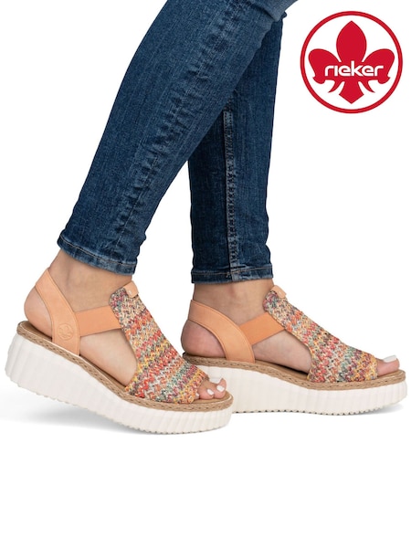 Rieker Multi Womens Elasticated Sandals (H13073) | €85