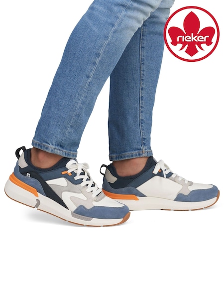 Rieker Mens Blue Sport Elasticated Shoes (H13076) | €115