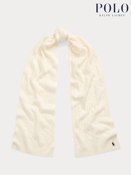 Polo Ralph Lauren Cream Scarf (H13095) | €185