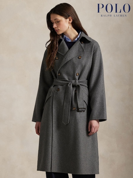 Polo Ralph Lauren Grey Cashmere Trench Coat (H13122) | €2,035