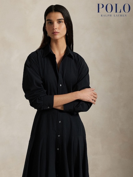 Polo Ralph Lauren Black Woven Shirt Dress (H13123) | €391
