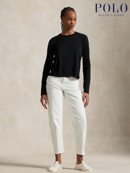 Polo Ralph Lauren White Straight Ankle Straight Jeans (H13133) | €285