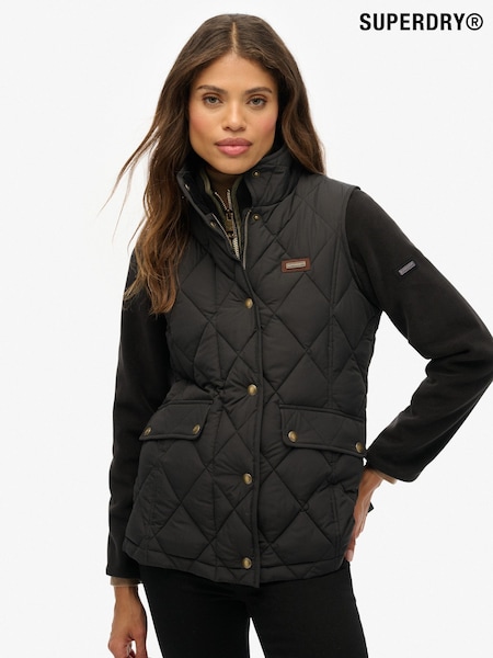 Superdry Black Sports Puffer Gilet (H13160) | €122