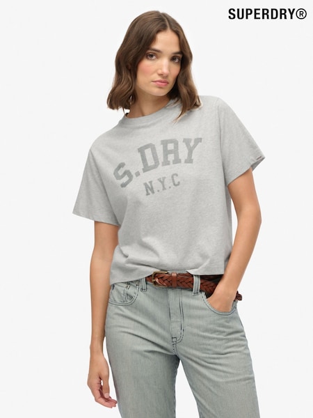 Superdry Grey Athletic Essentials Loose T-Shirt (H13186) | 124 QAR
