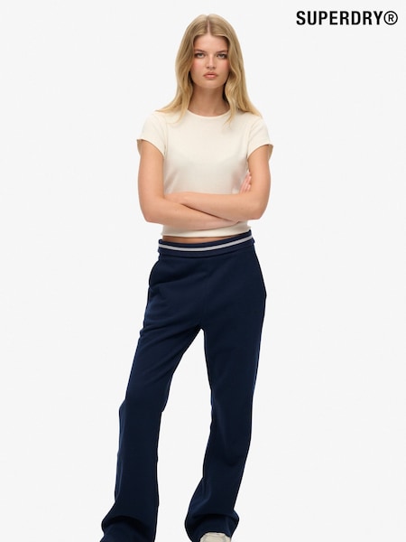 Superdry Dark Blue Athletic Essentials Logo Low Rise Flare Joggers (H13197) | €72
