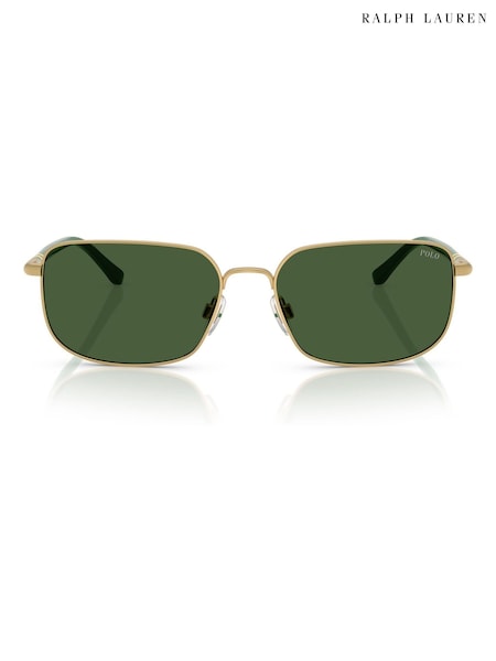 Ralph Lauren Gold Polo Rectangle Sunglasses (H13250) | €185