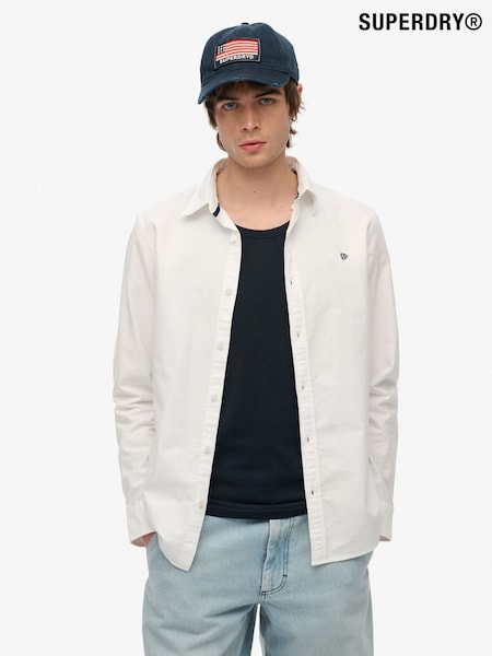 Superdry White Classic Oxford 100% Cotton Shirt (H13264) | €58