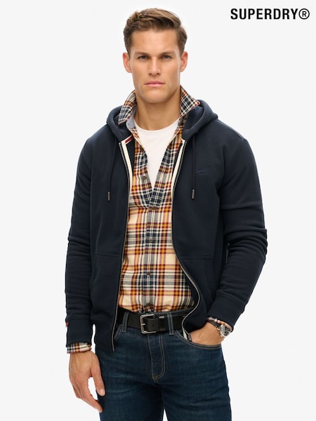 Superdry Navy Blue ESSENTIAL LOGO ZIP HOODIE HB (H13279) | €83