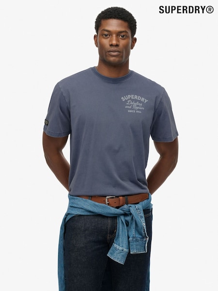 Superdry Blue Trade Tools Oversized T-Shirt (H13284) | €46