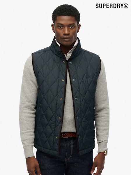 Superdry Blue Quilted Estate Gilet (H13301) | €114