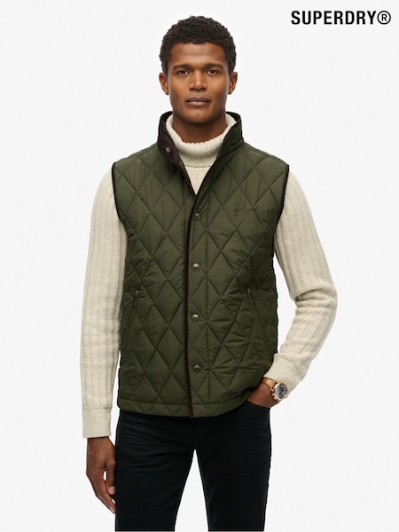 Superdry Green Quilted Estate Gilet (H13304) | €114