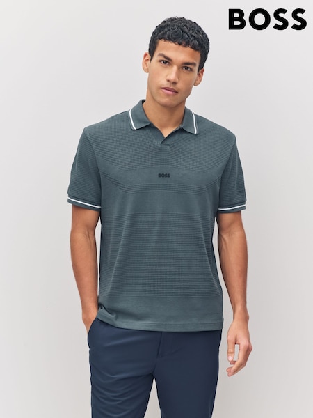 BOSS Grey Tipped Polo Shirt (H13323) | R$ 1.375
