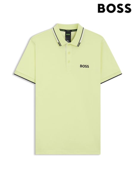 Verde/Lime - Tricou polo BOSS Paddy Pro cu guler cu vârf (H13332) | 737 LEI