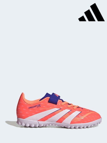 adidas Coral/White Kids Predator Club Turf Boots (H13339) | AED204