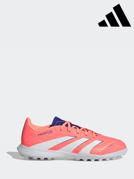adidas Coral/White Kids Predator League Turf Boots (H13343) | AED291