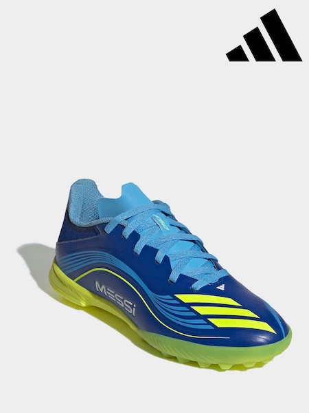 adidas Blue/Yellow Kids F50 Messi League Turf Boots (H13346) | €73