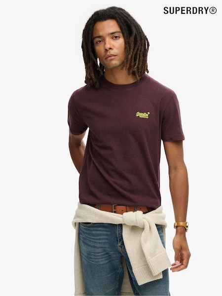 Superdry Red Essential Logo Emb 100% Cotton T-Shirt (H13413) | €25