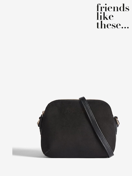 Friends Like These Black Faux Leather Cross-Body Bag (H13437) | €46