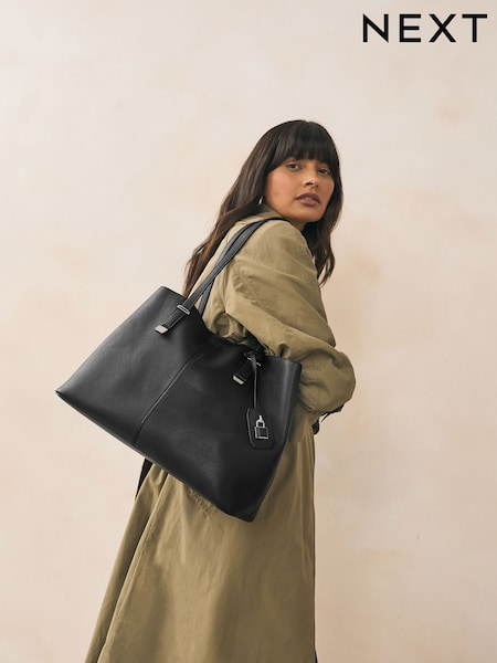 Black Structured Tote Bag (H13453) | €37