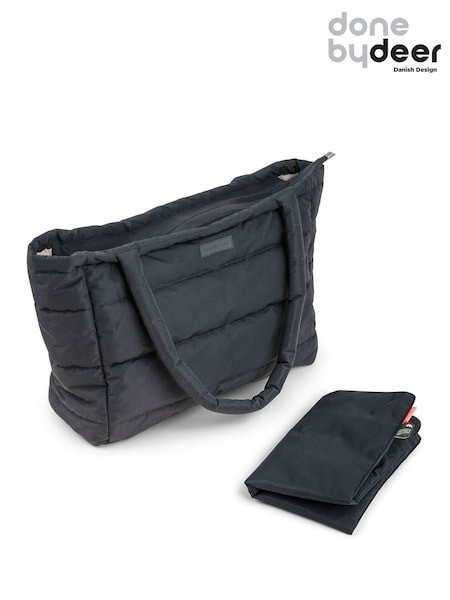 Done by Deer Black Quilted Changing Tote Bag (H13472) | AED291
