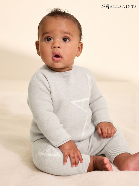 smALLSAINTS Grey Knitted Top and Joggers Baby Boys Set (H13580) | €45 - €47