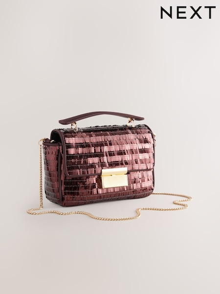 Čokoladno rjava - Sequin Cross-Body Bag (H13639) | € 30
