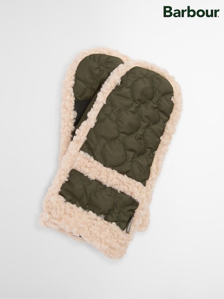 Barbour® Green Marnie Quilted Waterproof Mittens (H13649) | €58