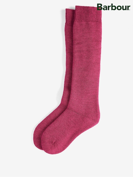 Barbour® Raspberry Red Wellington Knee Socks (H13652) | €25
