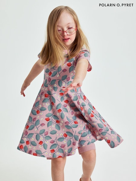 Polarn O Pyret Pink Strawberry Print Dress (H13655) | 1,682 UAH