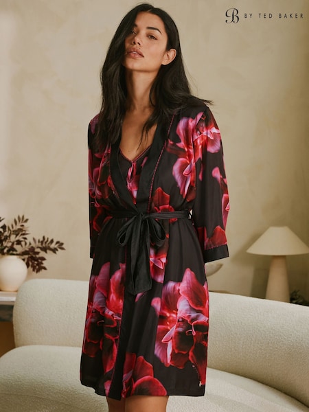 B by Ted Baker Purple Bright Floral Satin Robe (H13731) | R$ 485
