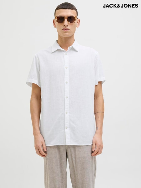 JACK & JONES White Short Sleeve Summer Shirt (H13752) | €42