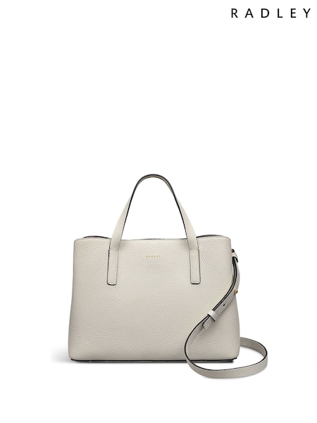 לבן - Radley Medium Dukes Place Ziptop White Grab Bag (H13756) | ‏1,303‏₪