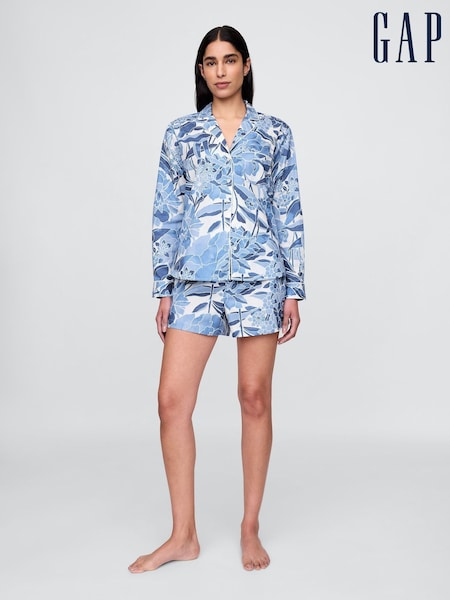 Gap Blue Floral Short Cotton Poplin Pyjama Bottoms (H13786) | €29