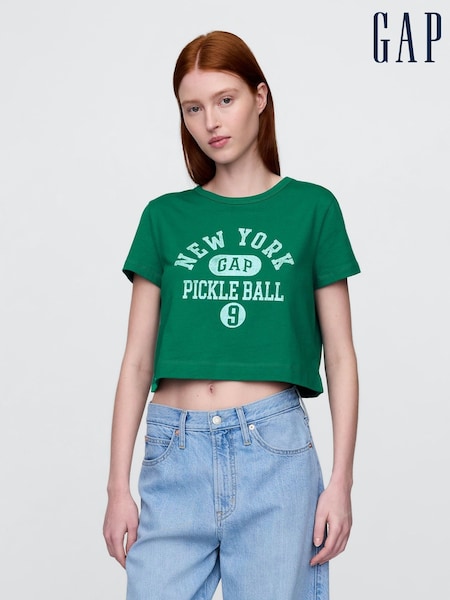 Gap Green VintageSoft Cropped T-Shirt (H13794) | €17
