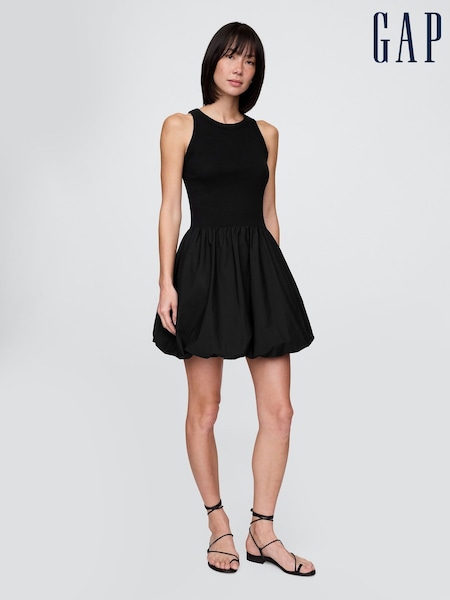 Gap Mixed Media Bubble Mini Dress (H13795) | 484 LEI