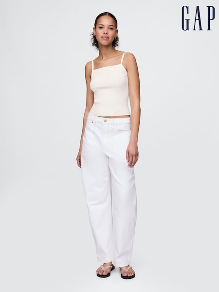 Gap White Cropped Rib Vest (H13816) | €35