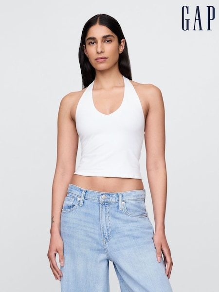 Weiß - Gap CloseKnit Cropped Halter Neck Top (H13832) | 21 €