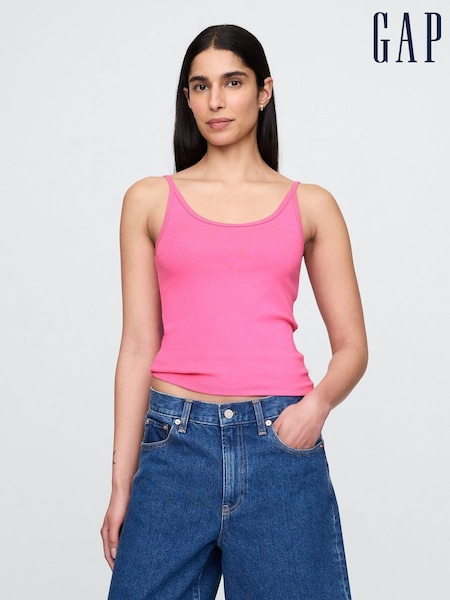 Roz - Bluză scurtă Gap Modern cu bretele (H13836) | 89 LEI