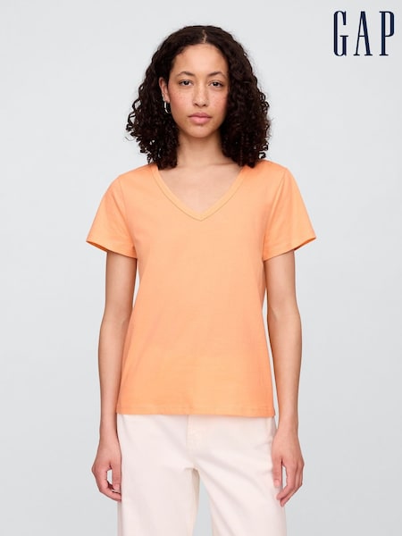 Orange - Gap Favoriten Kurzarm-T-Shirt aus Baumwolle (H13874) | 18 €