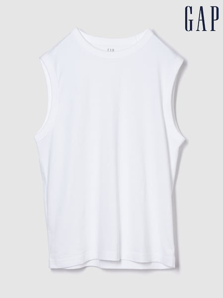 Alb - Vestă Gap Muscle fără mâneci (H13987) | 186 LEI