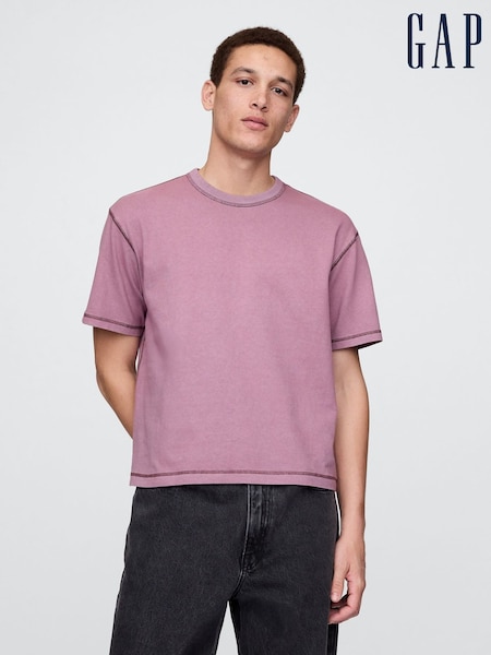 Gap Purple Heavyweight Boxy T-Shirt (H13990) | €35