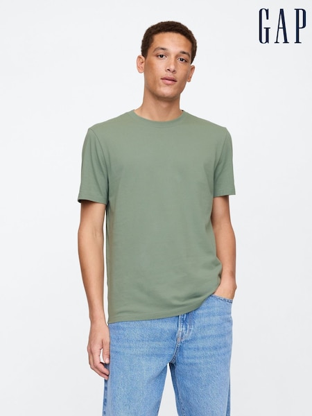 Gap Khaki Green Short Sleeve Everyday 100% Cotton Crew Neck T-Shirt (H14002) | € 19