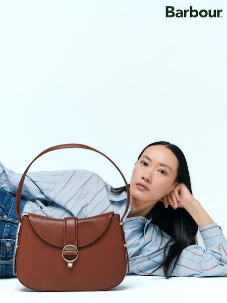 Barbour® Brown Alder Leather Sling Bag (H14064) | 1,176 QAR