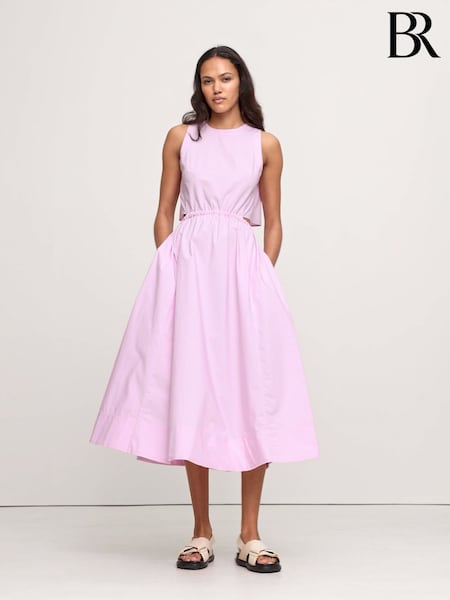 Banana Republic Cotton Poplin Cut-Out Midi Dress (H14100) | 931 LEI
