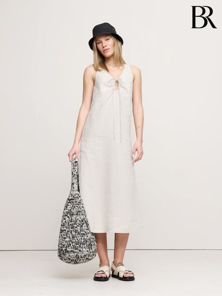 Banana Republic Linen Keyhole Midi Dress (H14104) | €158