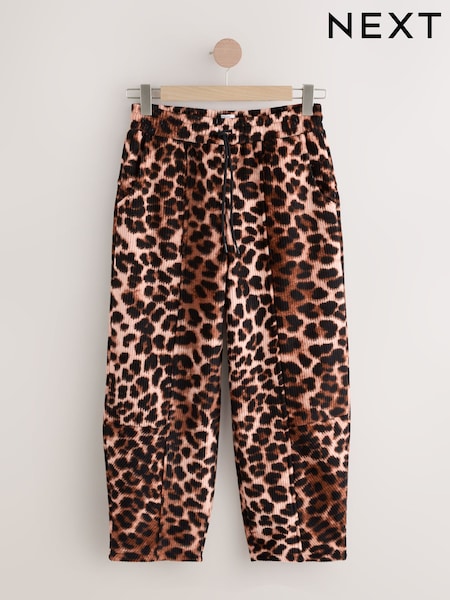 Animal Print Barrel Leg Trousers (H14167) | €50.50